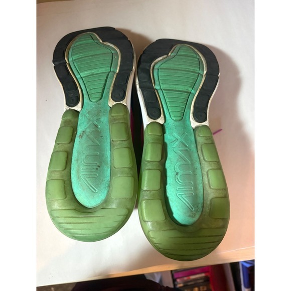 Nike Air Max 270 Flyknit Mens Sneakers Running Shoes Purple Blue Green - Picture 7 of 7